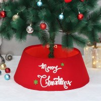 新しい生地エルフ脚機械刺繍文字クリスマスツリーエプロンクリスマスツリーベース装飾立体ツリースカート