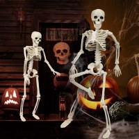ハロウィーン90cmスケルトンシミュレーション人間の骨頭蓋骨装飾小道具、バーゴーストハウスシークレットルームクリニックパーティー