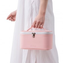 2024 新 PU 防水トイレタリー化粧品バッグ大容量ポータブルイブニングバッグ女性のハイエンドレザー収納袋