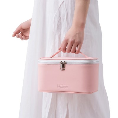 2024 新 PU 防水トイレタリー化粧品バッグ大容量ポータブルイブニングバッグ女性のハイエンドレザー収納袋