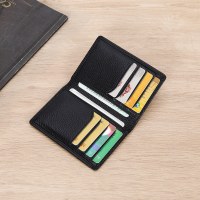 メンズ純正ピックアップバッグカスタムメイド小石一層牛革クレジットカードホルダー耐磁性RFID
