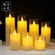アクリルキャンドルランプは、カップスイング炎の雰囲気のある電子キャンドルランプを導いた