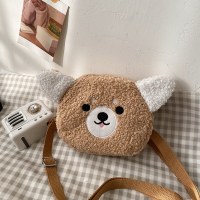 ラムウールの小さなバッグ女性のための 2021 秋と冬の新しいトレンディな学生ぬいぐるみショルダーバッグ漫画かわいい女の子クロスボディバッグ