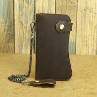 抗磁性 rfid 携帯電話バッグクレイジーホースレザーメンズ財布本革大容量キーホルダー盗難防止ブラシクラッチバッグ