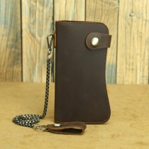 抗磁性 rfid 携帯電話バッグクレイジーホースレザー メンズ 財布本革大容量キーホルダー盗難防止ブラシクラッチバッグ