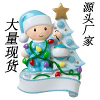 新しいかわいい雪だるまランタンクリスマスツリーペンダントDIY名祝福装飾ペンダント