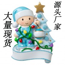 新しいかわいい雪だるまランタンクリスマスツリーペンダントDIY名祝福装飾ペンダント