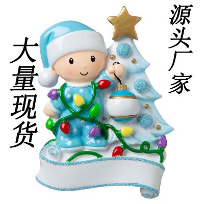 新しいかわいい雪だるまランタンクリスマスツリーペンダントDIY名祝福装飾ペンダント