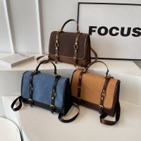 トレンディなファッション バッグ レディース ウィンター スタイル 人気のバックパック ステッチ コントラスト カラー バックパック
