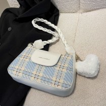 小さなバッグ 2024 新しいスタイルの女性用バッグ、多用途でスタイリッシュなクロスボディバッグ、ニッチウールショルダーバッグ、小さなスクエアバッグ