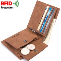 RFID コインバッグメンズ財布韓国スタイルメンズショートウォレット PU 財布小銭入れ