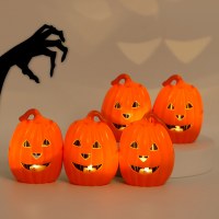ハロウィーンパンプキンランプ電子オイルランプスイングデンセルー​​ムエスケープテロ雰囲気装飾小道