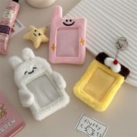 日本と韓国のかわいい漫画のぬいぐるみカードホルダー、便利なキャンパスキーホルダー、学生食事カード、アイドル写真カードホルダーペンダント