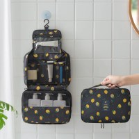 旅行用トイレタリーバッグ、カラフルなパターンの化粧品バッグ、多機能ポータブル大容量収納バッグ、吊り下げ式トイレタリーバッグ