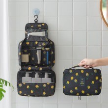 旅行用トイレタリーバッグ、カラフルなパターンの化粧品バッグ、多機能ポータブル大容量収納バッグ、吊り下げ式トイレタリーバッグ