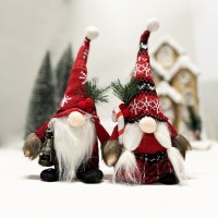 新しいクリスマス装飾ドワーフ人形装飾品毛皮ボールニット帽子松葉杖アメリカの顔のない人形