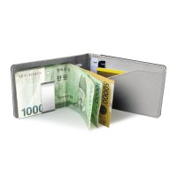 新しい PU 財布創造的な個性カラフルなクリップバッグショートオープン紙幣クリップ財布卸売