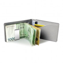新しい PU 財布創造的な個性カラフルなクリップバッグショートオープン紙幣クリップ財布卸売