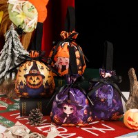 ハロウィンベルベットクリスマスポータブルカボチャトートバッグキャンディーギフトお祝い用品ハロウィンギフトバッグ