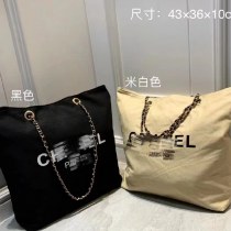 おしゃれなポータブルキャンバスチェーンバッグ、中古の大 容量 トートバッグ、芸術的なカジュアルバッグ、ショルダーバッグ、Xiaoxiangショッピングバッグ