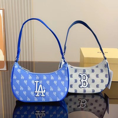 韓国MLB脇バッグNYクラシックジャカード刺繍レトロオールドフラワーファッション多用途通勤ハンドバッグショルダーバッグ