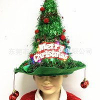 クリスマスツリー帽子ライトアップクリスマス帽子装飾用品パーティー帽子ライトアップヨーロッパとアメリカの子供用帽子装飾小道具