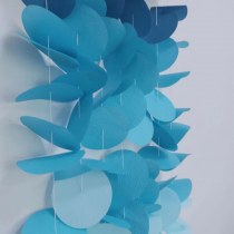 夏オーシャンスタイルテーマブルーパーティー装飾ラウンドクレープ紙花吊り旗タッセルリボン背景布