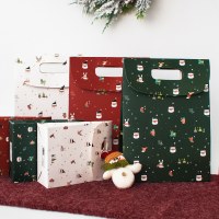 クリスマス小さな新鮮なギフトバッグハンドバッグ紙袋韓国語版子供ギフトかわいいビジネスキャンディーギフトボックス