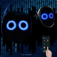 ハロウィンフルカラーLEDライトアップマスク顔変更マスクパーティーバー小道具APP編集小道具