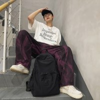 日本と韓国のソフトバッグ、カジュアルでシンプルなナイロン製の男性と女性のダーティキャビネットスクールバッグ、大容量の学生用バックパック、バックパック