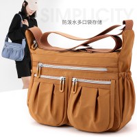 秋冬の女性用のシンプルな大容量バッグ、新しいファッションのレディースバッグ、人気のプリーツレディースショルダーバッグ、旅行用クロスボディバッグ。