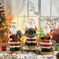 新しいサンタクロースの装飾装飾品クリエイティブホームホリデークリスマスギフト樹脂工芸品装飾品