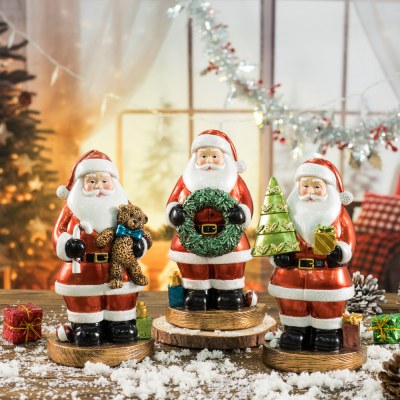 新しいサンタクロースの装飾装飾品クリエイティブホームホリデークリスマスギフト樹脂工芸品装飾品