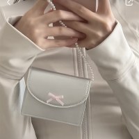 韓国のシンプルなポータブル小さな無地カードホルダー女子学生小銭入れミニポータブル小さな正方形のバッグクロスボディバッグ女性のための