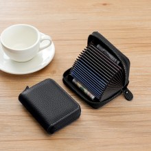 RFID 盗難防止ブラシ本物のカードバッグ男性と女性のためのハイエンドカードホルダーマルチカードスロット ID バッグ多機能小銭入れ