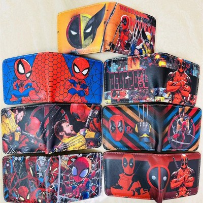 スパイダーマン財布スーパーヒーローショート学生マーベル漫画アニメ小銭入れ財布