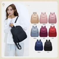 カジュアルでシンプルな女性用デイリートラベルバックパック、軽量で持ち運びが簡単、大容量、ファッショナブルなママバッグ、防水ナイロン布バッグ