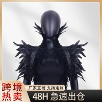 ゴシック フェザー ショール ハロウィン パーティー ダンス パフォーマンス 鶏の羽 アクセサリー マント マント
