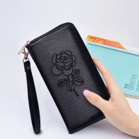 韓国語版 2024 新しいハンドウォレットレディースロングジッパー多機能多用途財布大容量携帯電話財布