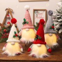 クリスマス装飾発光ニット帽子足の長い森の男の装飾品クリエイティブクリスマス人形人形装飾品卸売