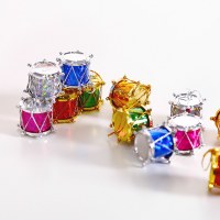 クリスマスツリー装飾 2.5 センチメートルレーザードラム 12 個ペンダントクリスマスドラム小さなクリスマスボールギフトバッグ用品