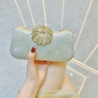 ダイヤモンド付きの新しいディナーバッグ、クラッチバッグ、ダイヤモンドがいっぱいのチャイナドレス、社交界の宴会バッグ、女性用ショルダークロスボディバッグ