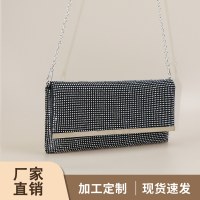 新しいスタイルのダイヤモンドがちりばめられたイブニングバッグ、手作りのバンケットイブニングバッグ、クラッチバッグ、レディースラインストーンバッグ
