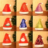 クリスマス帽子クリスマスデコレーションお祝いドレスパーティーハットハイエンド不織布帽子サンタクロースヘッド漫画帽子