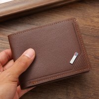 新しいメンズ財布、ショートウォレット、若い男性のファッショナブルな薄型マルチカードスロット大容量横型ビジネスソフトウォレット