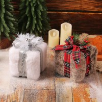 クリスマスぬいぐるみギフトボックス装飾立体クリスマス装飾クリスマスツリー装飾正方形ギフトボックスペンダント