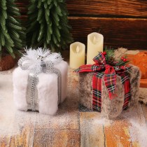 クリスマスぬいぐるみギフトボックス装飾立体クリスマス装飾クリスマスツリー装飾正方形ギフトボックスペンダント