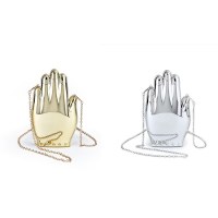 かわいい手のひら型のアクリルバッグ、女性用の新しいイブニングバッグ、チェーンクロスボディバッグ、クラッチバッグ