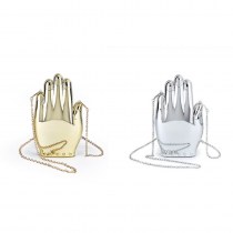 かわいい手のひら型のアクリルバッグ、女性用の新しいイブニングバッグ、 チェーン クロスボディバッグ、クラッチバッグ