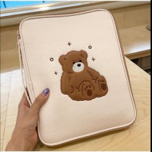 韓国刺繍動物 11 インチ iPad pro タブレットバッグ保護カバーキーボード収納空気